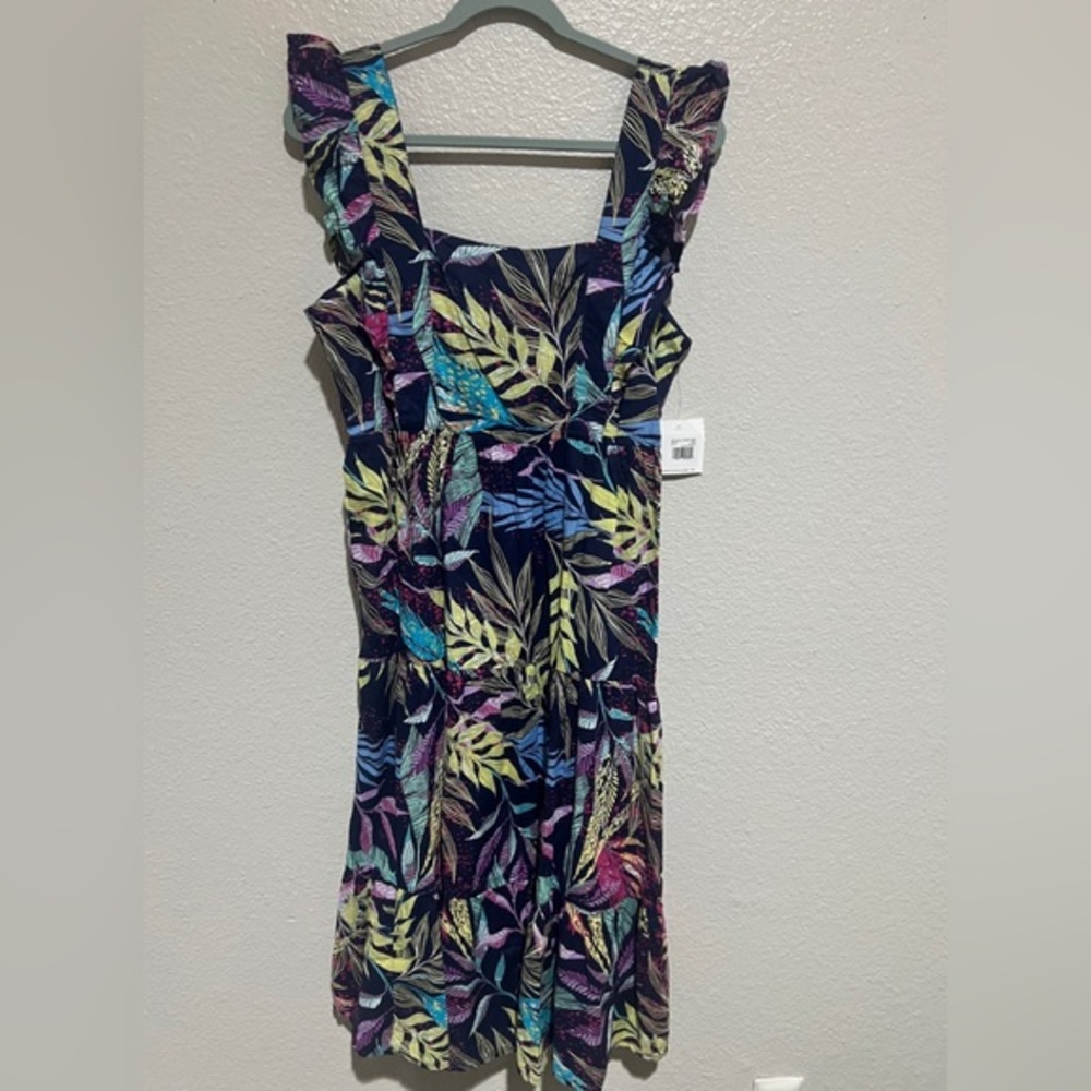 NWT beachlunchlounge Multicolor Tropical Print Dress